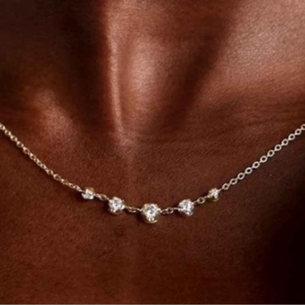 Jennifer Meyer-5 Illusion-Set Graduated Diamond Accent Necklace